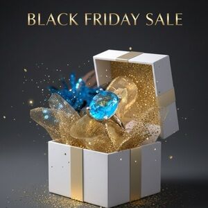 Aquamarine Fashion Ring Electro Plated Silver